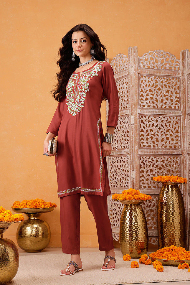 Humaira Orange Co-Ord Set For Women