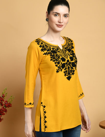 Mayra Aari Embroidered Short Kurti For Women