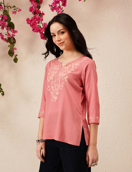 Qazmi Women's Kashmiri Aari Work Kurti