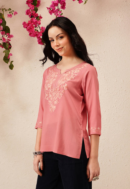 Qazmi Women's Kashmiri Aari Work Kurti