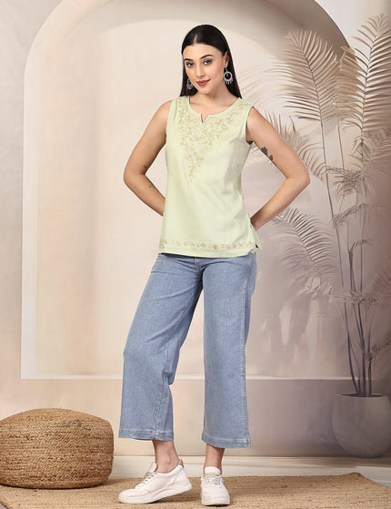 Ziana Sleeveless Short Kurti For Women