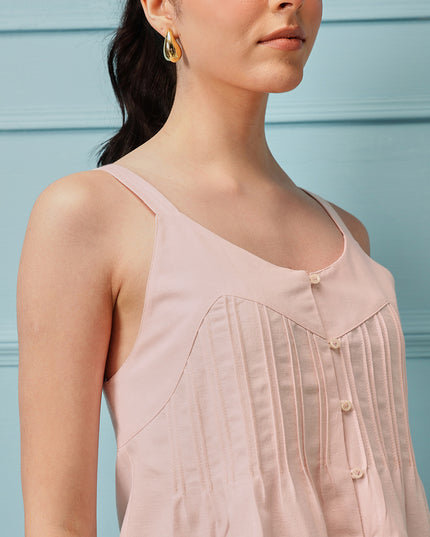 Qazmi Women's Cotton Linen Tank Top