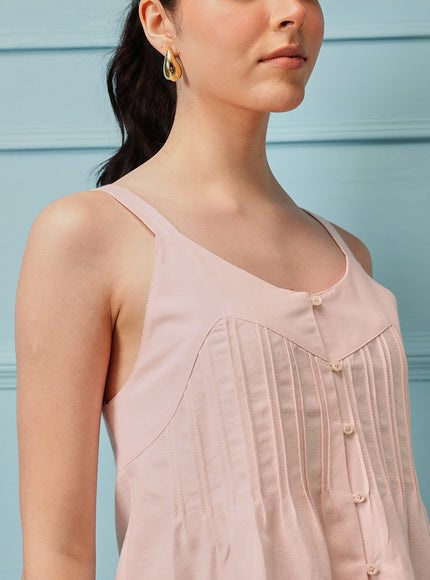 Qazmi Women's Cotton Linen Tank Top