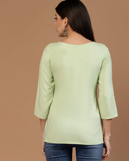 Israa Aari Embroidered Short Kurti For Women