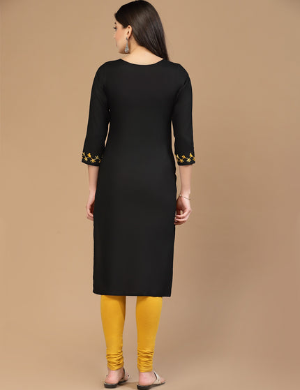 Black Kerry Long Kurti For Women