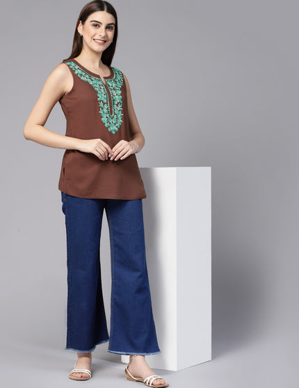 Amaira Sleeveless Short Kurti For Women