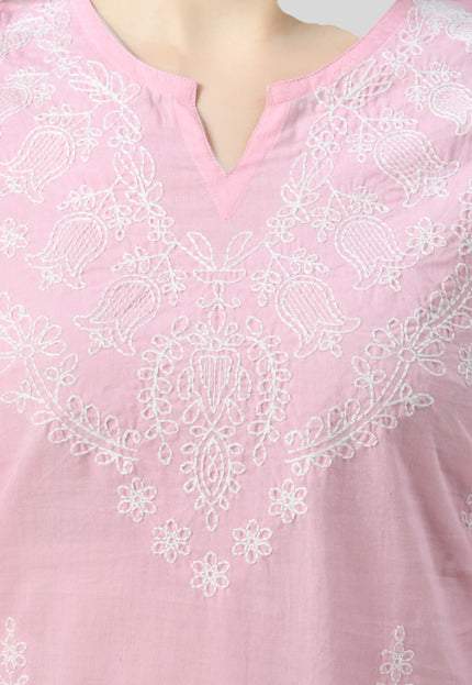 Chikan Short Kurti For Women