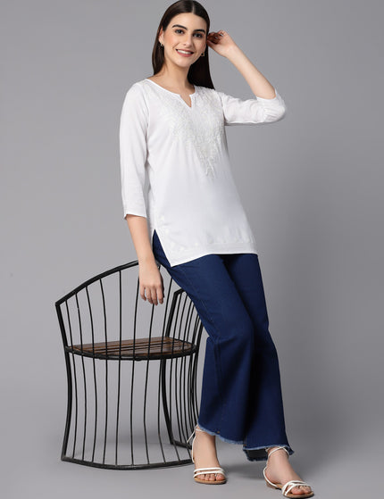 Zahra Self Aari Short Kurti For Women