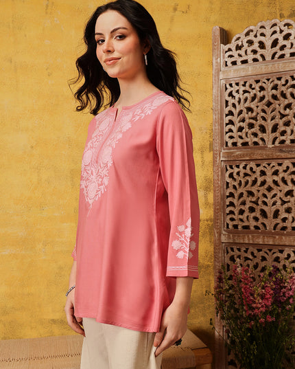 Qazmi Women's Kashmiri A-Line  Flared Kurti