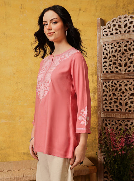Qazmi Women's Kashmiri A-Line  Flared Kurti