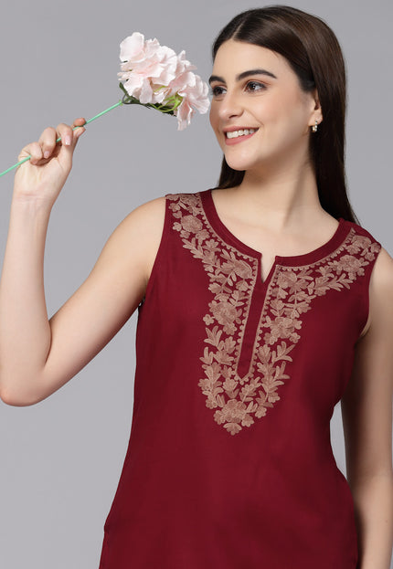 Amaira Sleeveless Short Kurti For Women