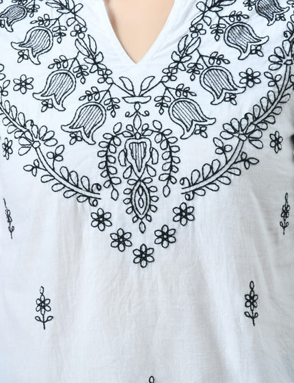 Chikan Short Kurti For Women