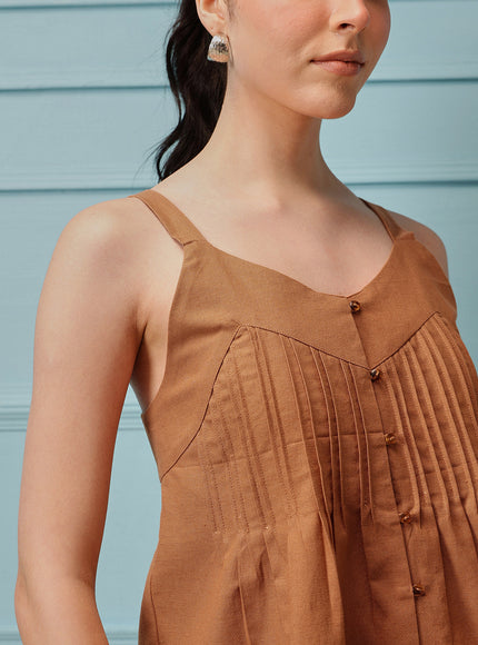 Qazmi Women's Cotton Linen Tank Top