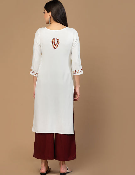 Off White Kerry Long Kurti For Women