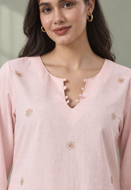 Sitara Peach Farshi Set