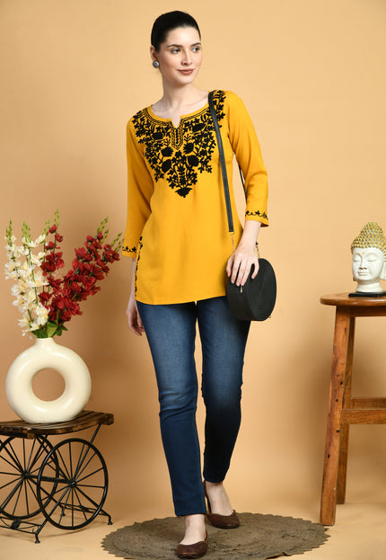 Mayra Aari Embroidered Short Kurti For Women