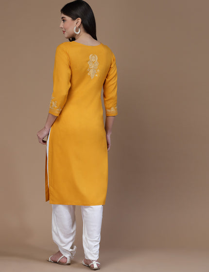 Mehak Mustard Long Kurti For Women