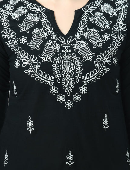 Chikan Short Kurti For Women