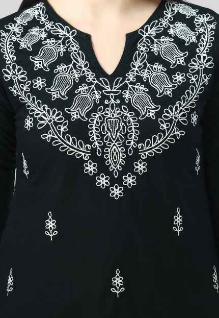 Chikan Short Kurti For Women