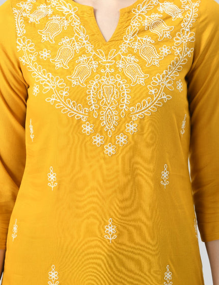 Chikan Short Kurti For Women