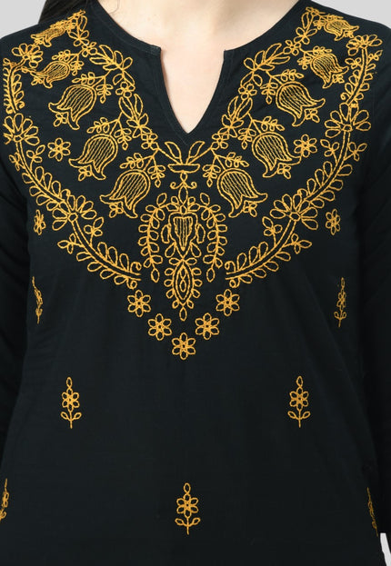 Chikan Short Kurti For Women