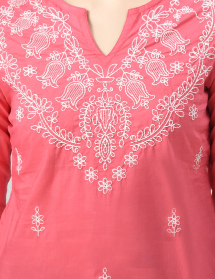 Chikan Short Kurti For Women