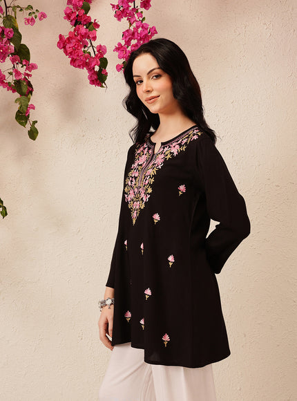 Qazmi Women's Kashmiri A-Line  Flared Kurti
