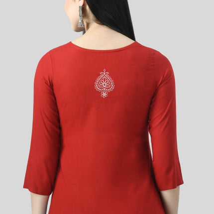 Chikan Short Kurti For Women