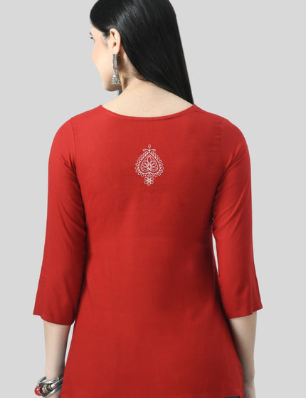Chikan Short Kurti For Women
