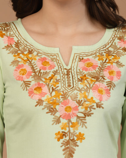 Israa Aari Embroidered Short Kurti For Women