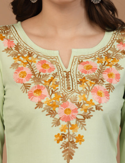Israa Aari Embroidered Short Kurti For Women