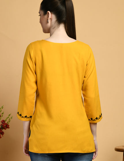 Mayra Aari Embroidered Short Kurti For Women