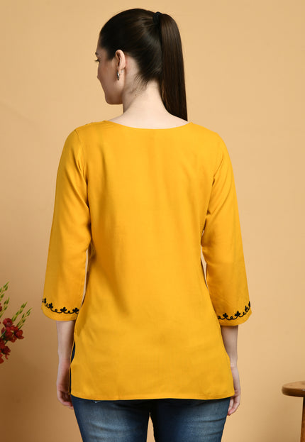 Mayra Aari Embroidered Short Kurti For Women
