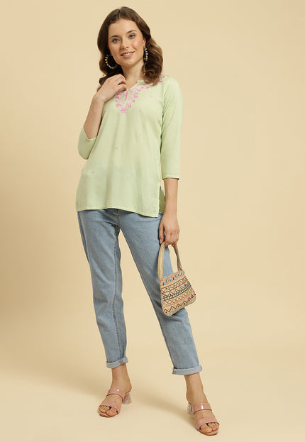 Pash Boota Short Kurti For Women