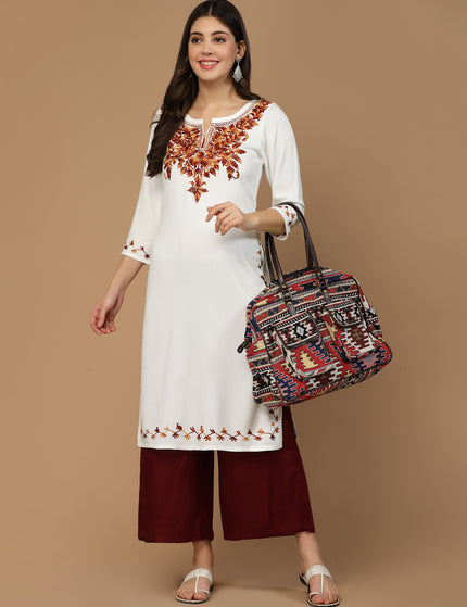 Off White Kerry Long Kurti For Women