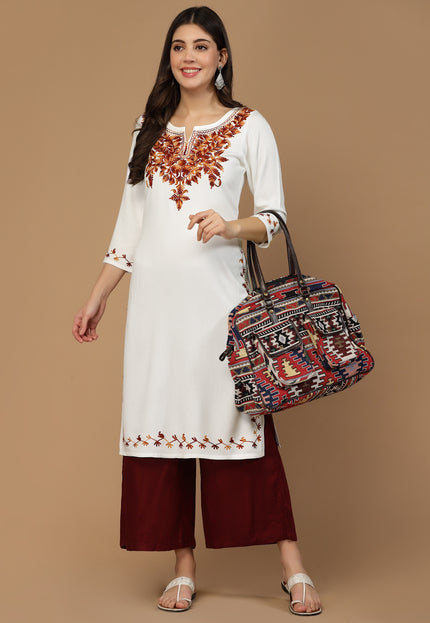 Off White Kerry Long Kurti For Women