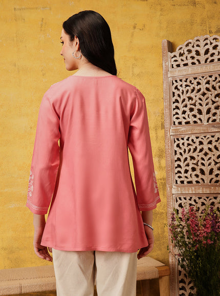 Qazmi Women's Kashmiri A-Line  Flared Kurti