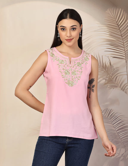 Nadia Sleeveless Short Kurti For Women