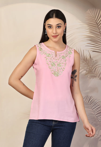Nadia Sleeveless Short Kurti For Women
