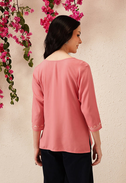 Qazmi Women's Kashmiri Aari Work Kurti