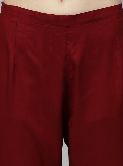 Maroon Aari Co-Ord Set for Women