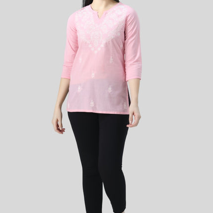 Chikan Short Kurti For Women