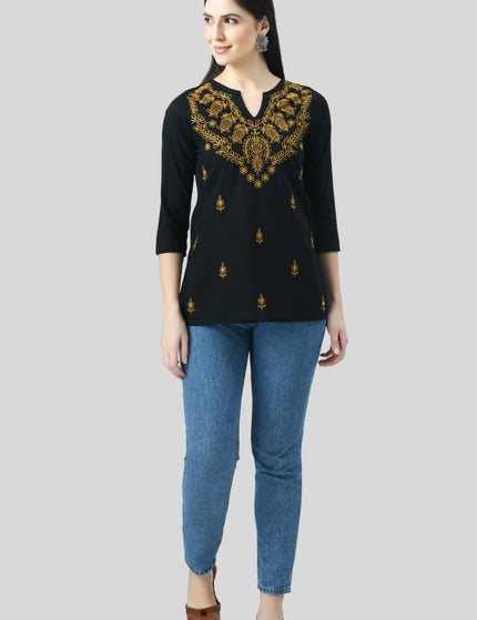 Chikan Short Kurti For Women