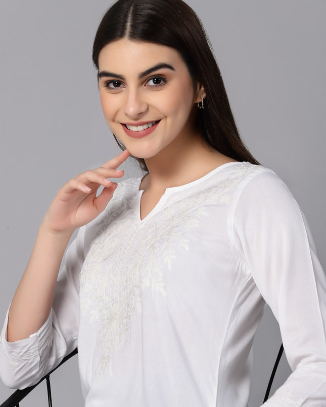 Zahra Self Aari Short Kurti For Women