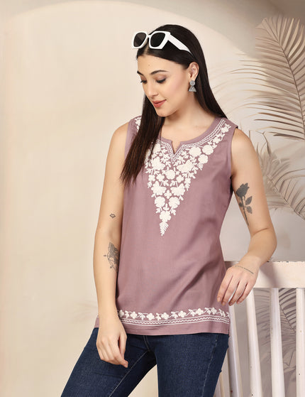 Ziana Sleeveless Short Kurti For Women