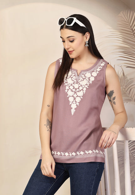 Ziana Sleeveless Short Kurti For Women