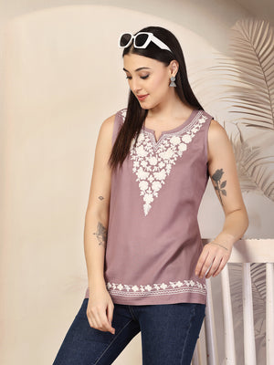 Ziana Sleeveless Short Kurti For Women