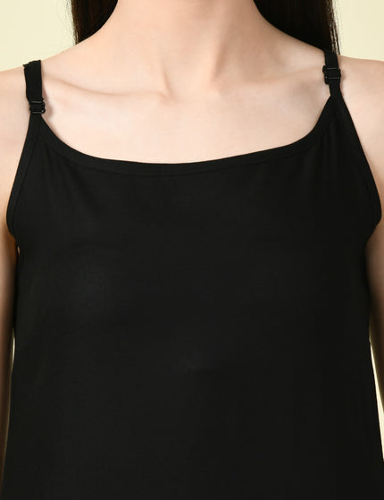 Black Reel Sleevless Long Kurti For Women