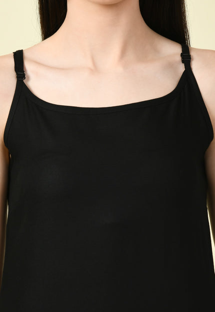 Black Reel Sleevless Long Kurti For Women