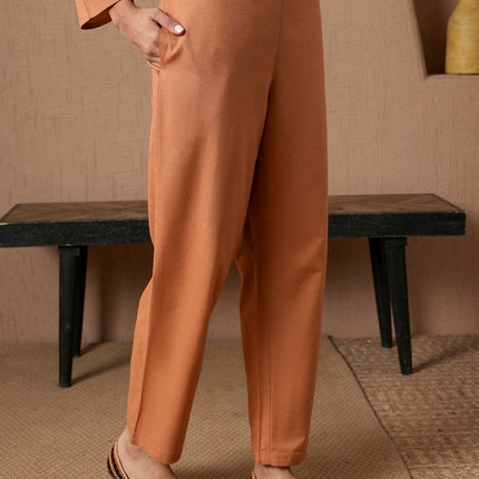 Qazmi Women's Cotton Linen Kashmiri Aari Work CoOrd Set